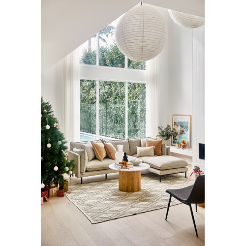 NATURAL BELLAMY 3 SEATER SOFA WITH CHAISE