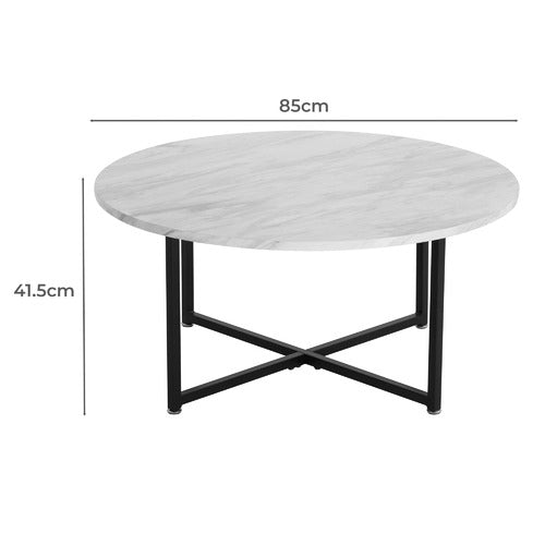 EVER DREAMING LIVING GAEL FAUX MARBLE COFFEE TABLE