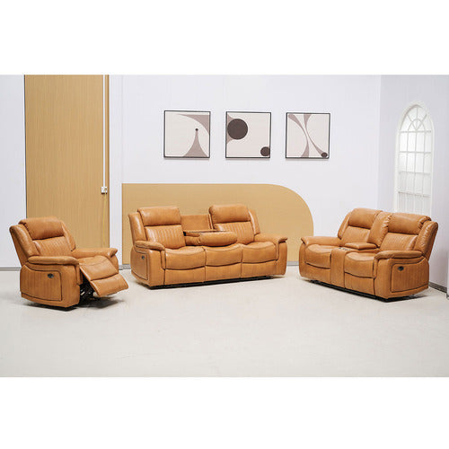 BY DESIGNS MARCIELA 3 SEATER ELECTRIC RECLINER SOFA