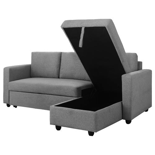 SOUTHERN STYLERS GREY YARRA 3 SEATER SOFA BED