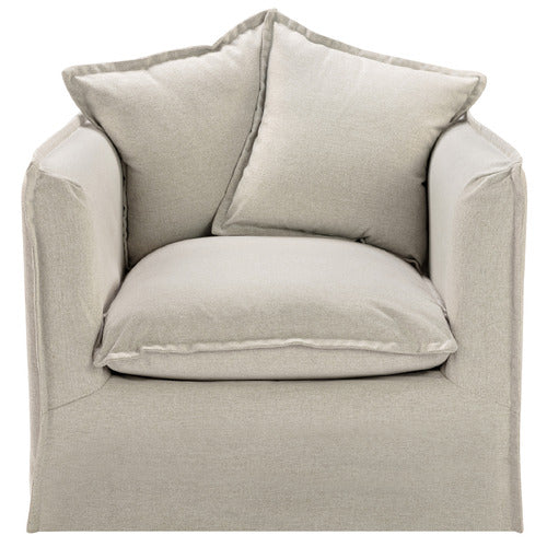 MONTAUK UPHOLSTERED SLIPCOVER ARMCHAIR