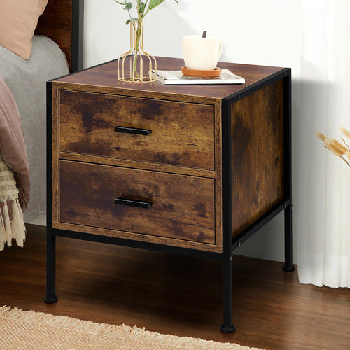 HOXTON ROOM VIKTOR 2 DRAWER BEDSIDE TABLE