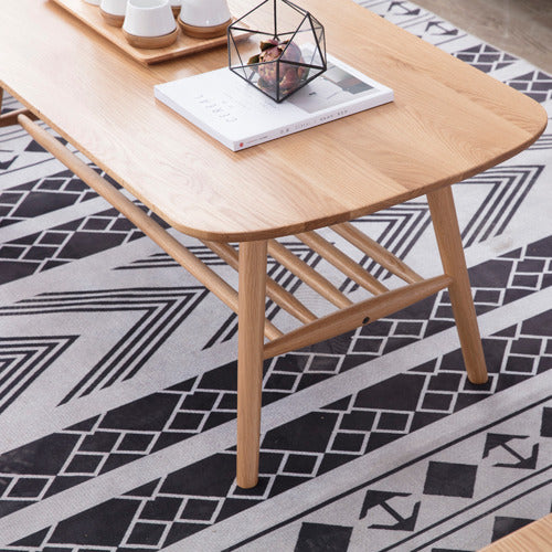 OSCAR OAK COFFEE TABLE WITH SHELF