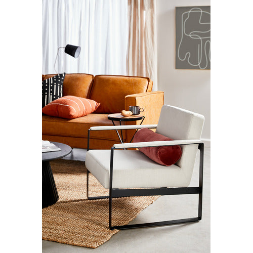MIKASA FURNITURE COOGEE 3 SEATER FAUX LEATHER SOFA