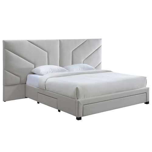WESTERN DESIGNS OAT WHITE SPRING QUEEN BED FRAME