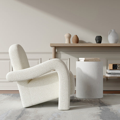 EVER DREAMING LIVING JULIAN BOUCLE ACCENT CHAIR