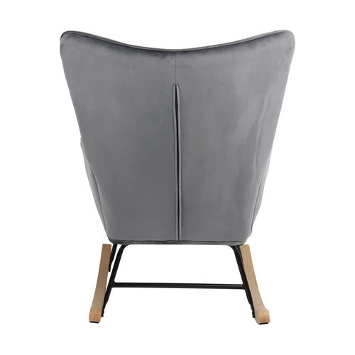 LIVING FUSION SANDY VELVET ROCKING CHAIR