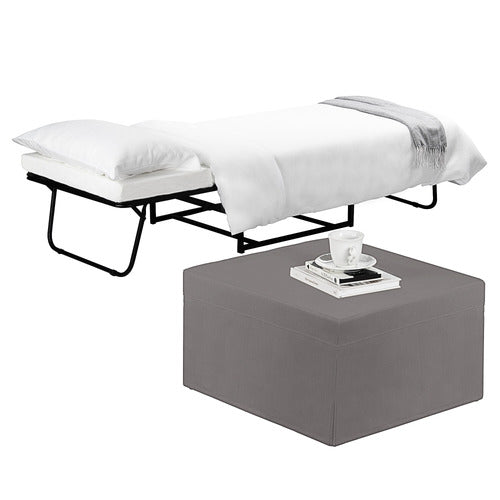 DECOR TRADERS FOLDLUX CONVERTIBLE OTTOMAN SOFA BED WITH SLIPCOVER