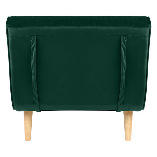 DARK GREEN AERO VELVET SINGLE SOFA BED