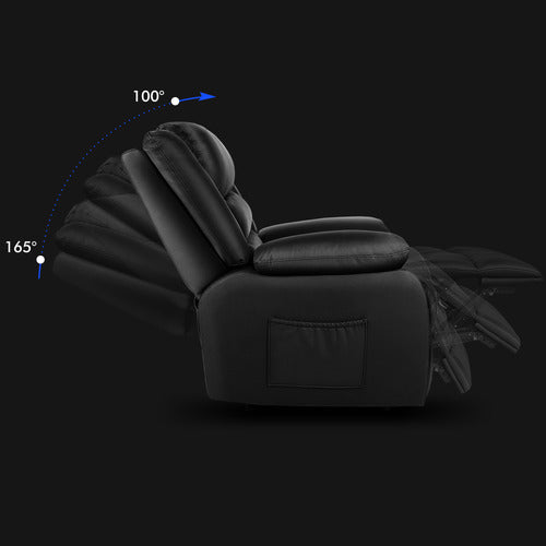 HOXTON ROOM KEHINDE FAUX LEATHER RECLINER ARMCHAIR