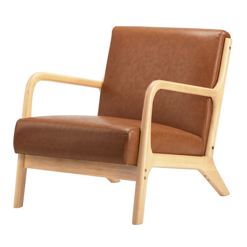 LIVING FUSION KAMDEN FAUX LEATHER ARMCHAIR