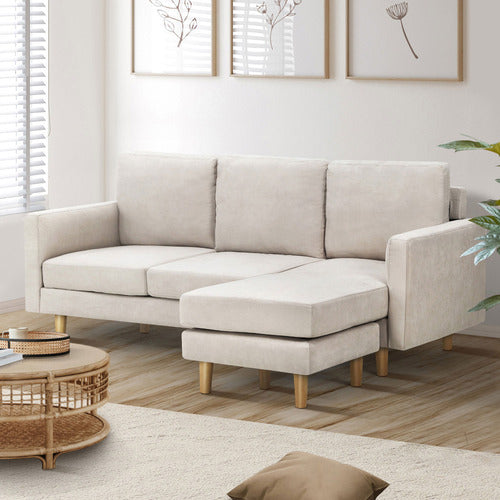 LIVING FUSION VANESSA 3 SEATER SOFA WITH REVERSIBLE CHAISE