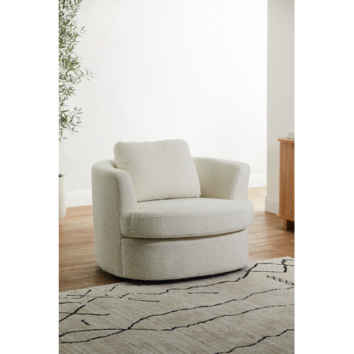 KILLIAN BOUCLE SWIVEL ARMCHAIR