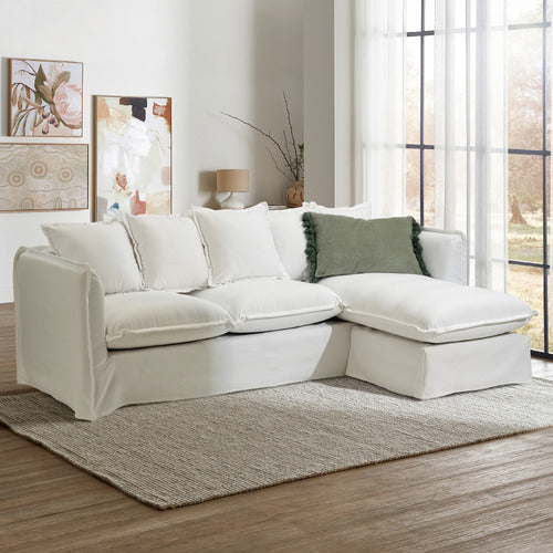 MONTAUK SLIPCOVER REVERSIBLE CHAISE SOFA