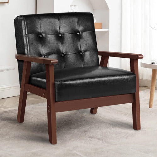 HOXTON ROOM CALLUM FAUX LEATHER ARMCHAIR