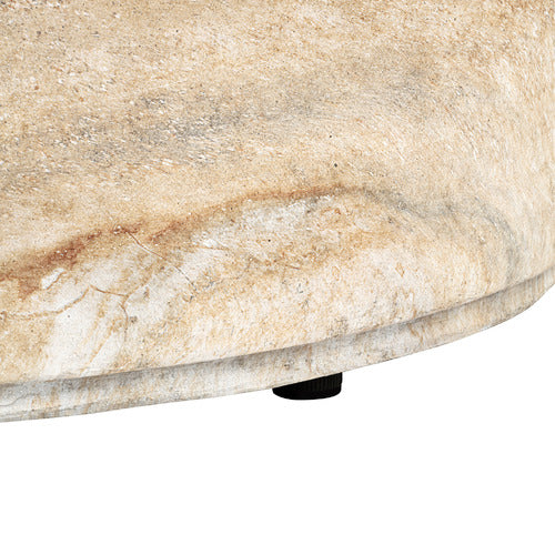 LENNOX TRAVERTINE-LOOK OUTDOOR COFFEE TABLE