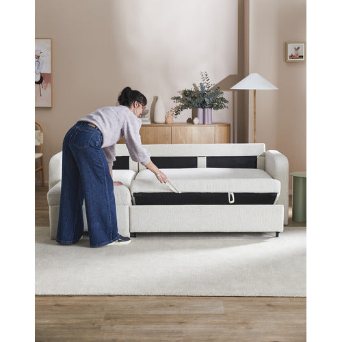 FRIDA 4 SEATER QUEEN SOFA BED WITH REVERSIBLE CHAISE