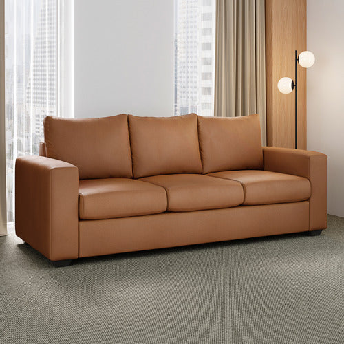 ARMADA COMMERCIAL LAYTON 3 SEATER FAUX LEATHER SOFA