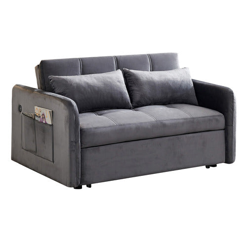 EVERGREEN HOME LIVIANA 2 SEATER SINGLE VELVET SOFA BED
