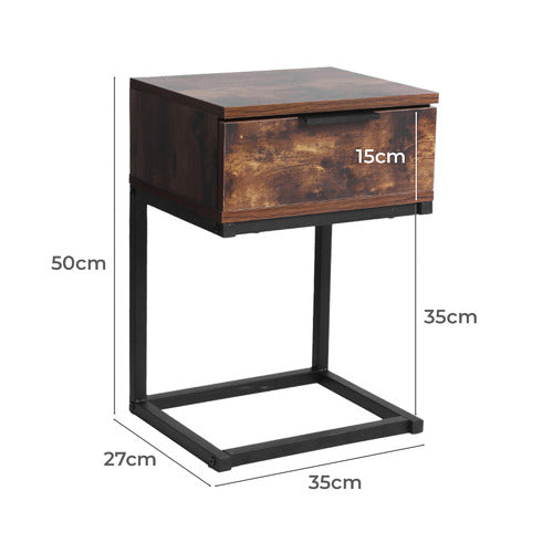 OAKLEIGH HOME DARCY 1 DRAWER SIDE TABLE