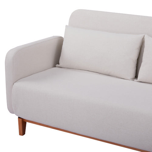 PALMGROVE LANE BEIGE LIAM 2 SEATER SOFA BED