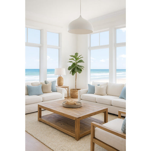 ELMBANK FURNITURE DELACROIX RECYCLED PINE WOOD COFFEE TABLE