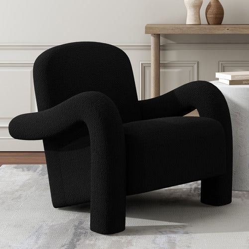 EVER DREAMING LIVING JULIAN BOUCLE ACCENT CHAIR