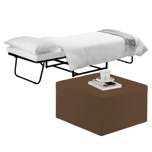 DECOR TRADERS FOLDLUX CONVERTIBLE OTTOMAN SOFA BED WITH SLIPCOVER