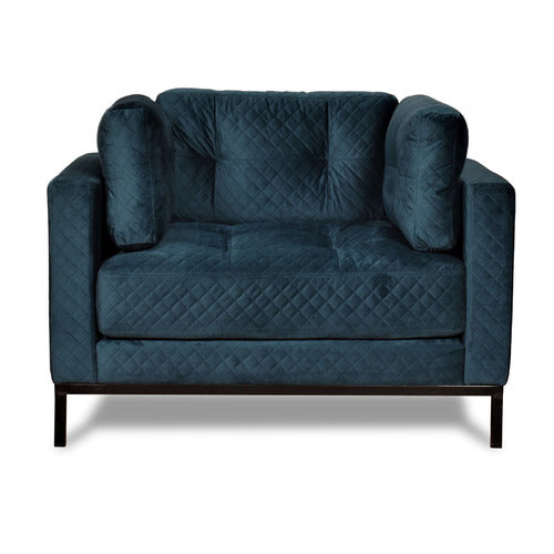 CRANK FURNITURE TEAL ALLANIS VELVET LOUNGE CHAIR