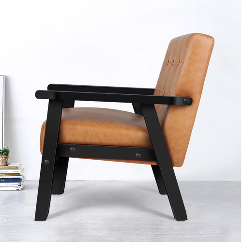 HOXTON ROOM CALLUM FAUX LEATHER ARMCHAIR