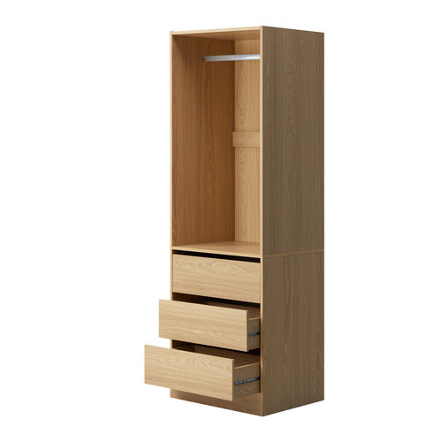 LIVING FUSION NATURAL CASSANDRA 3 DRAWER WARDROBE