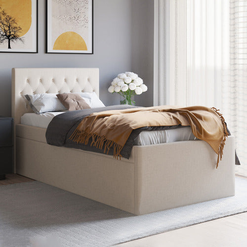 RAWSON & CO GRIFFITHS UPHOLSTERED KING SINGLE BED WITH TRUNDLE