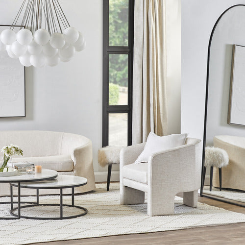 REXINGTON HOME NATURAL SHANA LINEN-BLEND TUB CHAIR