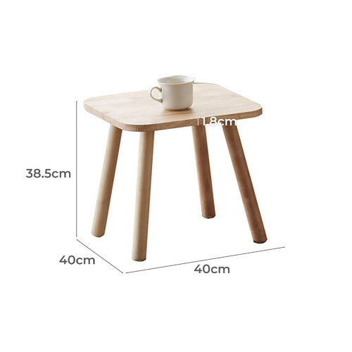 MAJA ANSEL DESIGN 3 PIECE CRICKET RUBBERWOOD NESTING COFFEE TABLE SET
