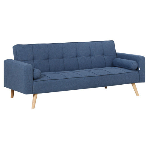 HAVEN COVE FURNITURE KASH 3 SEATER LINEN DOUBLE SOFA BED
