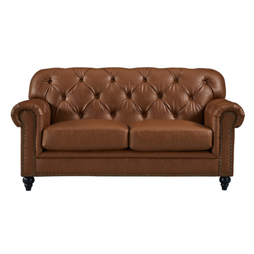 BY DESIGNS PRIMAVERA 2 SEATER LEATHER SOFA
