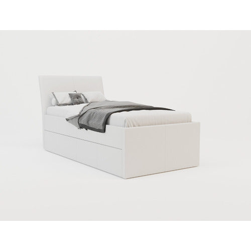 RAWSON & CO VIVIAN KING SINGLE FAUX LEATHER TRUNDLE BED
