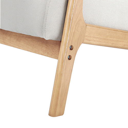LIVING FUSION KAMDEN RUBBERWOOD ARMCHAIR
