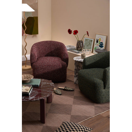 CUDDLE UPHOLSTERED SWIVEL ARMCHAIR