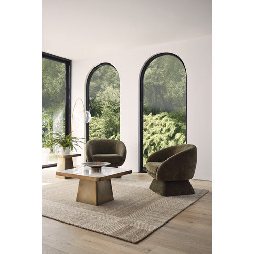 THE HOME COLLECTIVE MOHINDER UPHOLSTERED SWIVEL ARMCHAIR