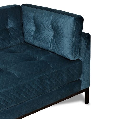 CRANK FURNITURE TEAL ALLANIS VELVET LOUNGE CHAIR