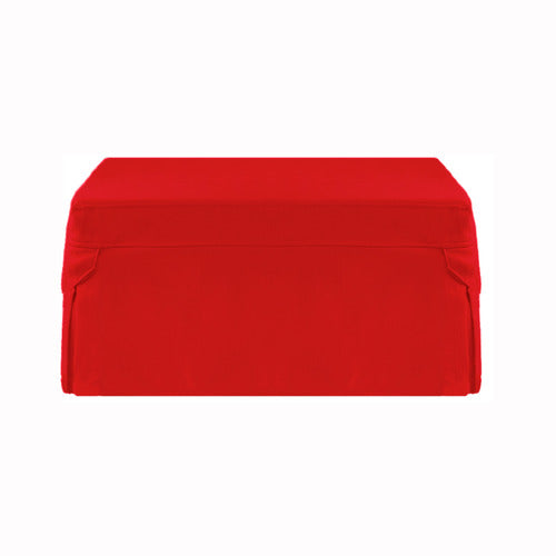 DECOR TRADERS FOLDLUX CONVERTIBLE OTTOMAN SOFA BED WITH CASTORS & SLIPCOVER
