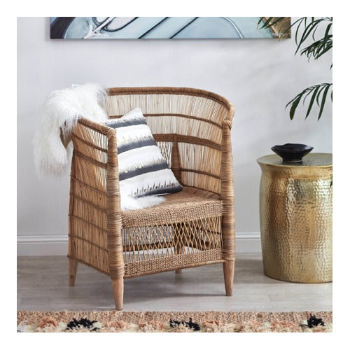 TRIBAL EXPRESSIONS AUTHENTIC MALAWI REED ARMCHAIR