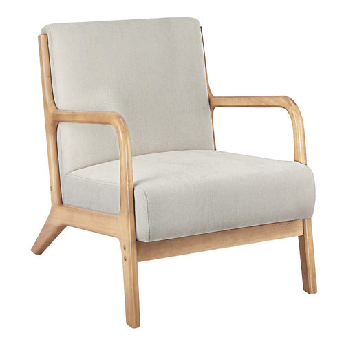LIVING FUSION KAMDEN RUBBERWOOD ARMCHAIR