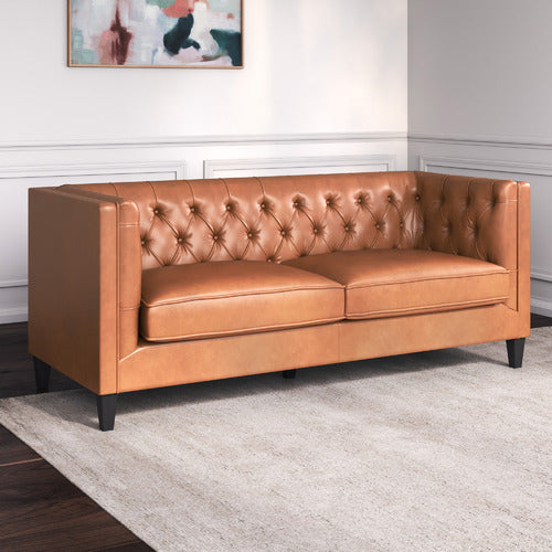 THIAGO 3 SEATER PREMIUM FAUX LEATHER SOFA