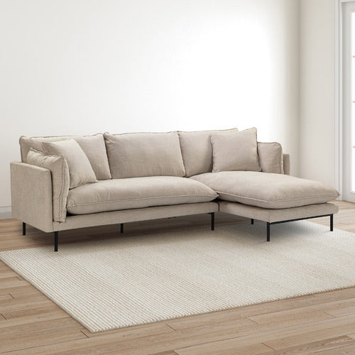 NATURAL BELLAMY 3 SEATER SOFA WITH CHAISE
