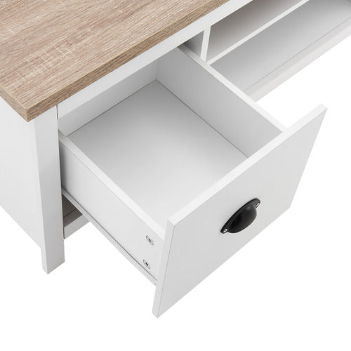 CORE LIVING WHITE & NATURAL EAST HASTINGS ENTERTAINMENT UNIT