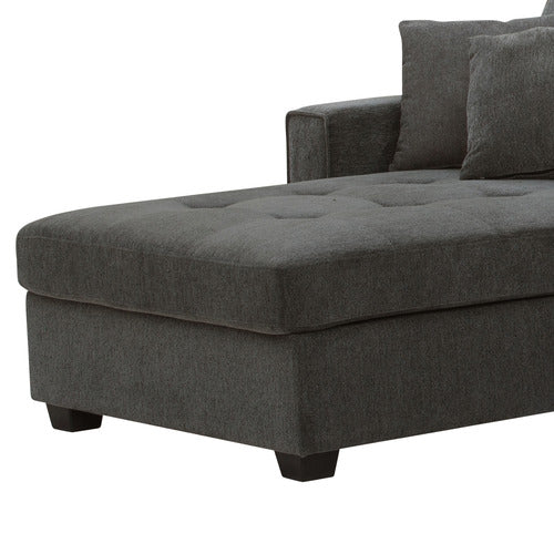 SOUTHERN STYLERS SAMI 3 SEATER UPHOLSTERED SOFA WITH LEFT CHAISE