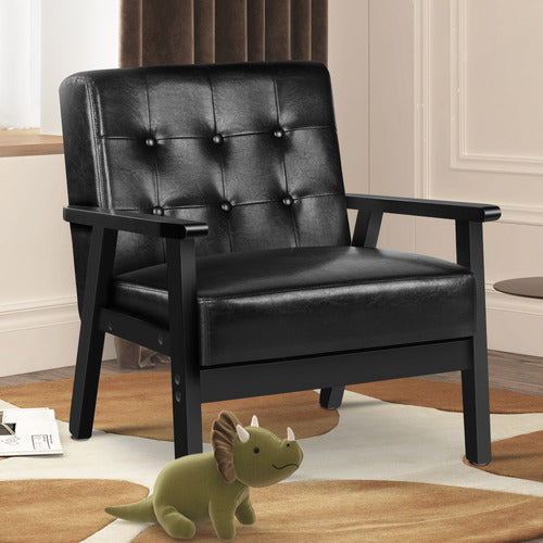 HOXTON ROOM CALLUM FAUX LEATHER ARMCHAIR