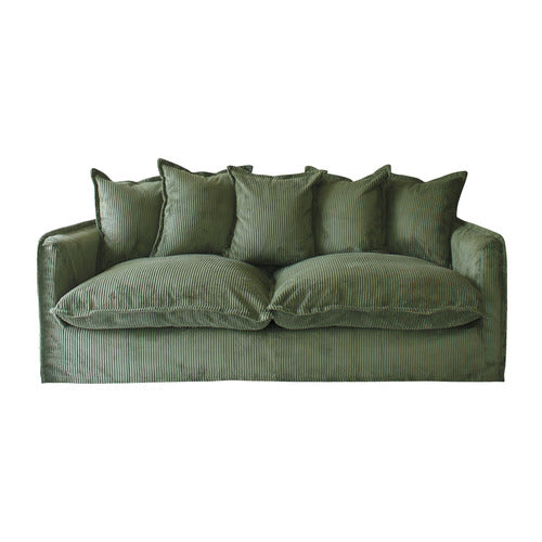HYDE PARK HOME CUMULUS 3 SEATER CORDUROY SLIPCOVER SOFA